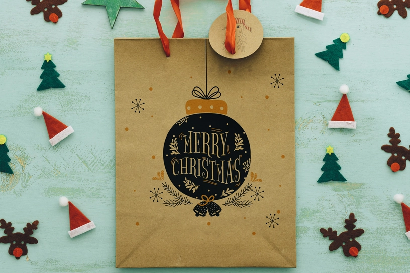 Decoração de Natal com impressos personalizados