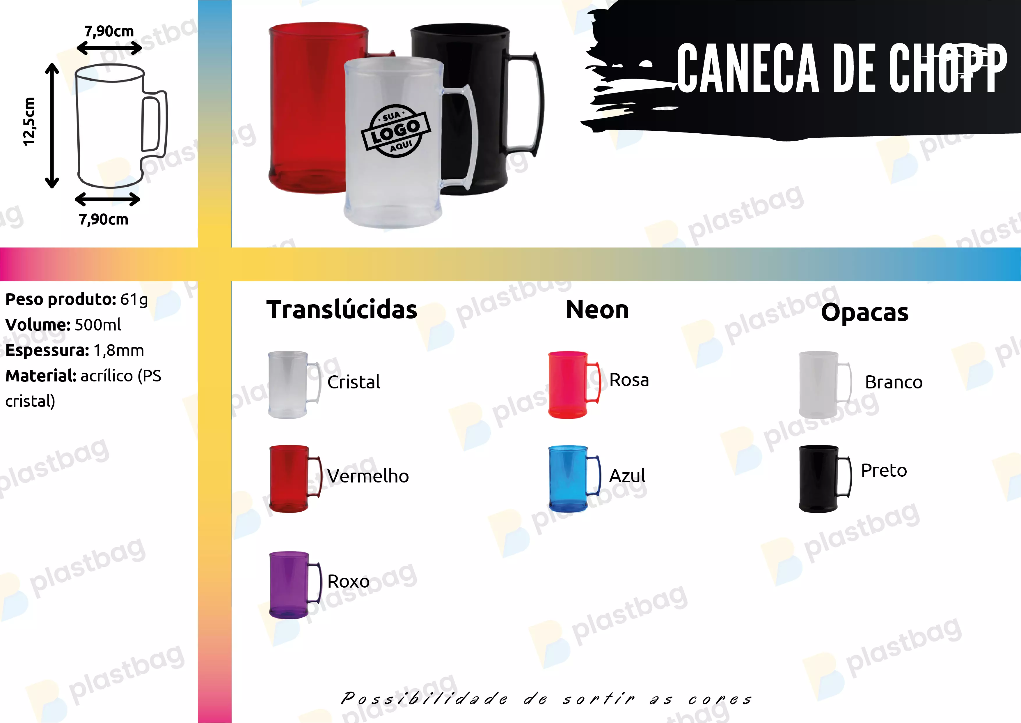 Caneca de Chopp 500ml Personalizada