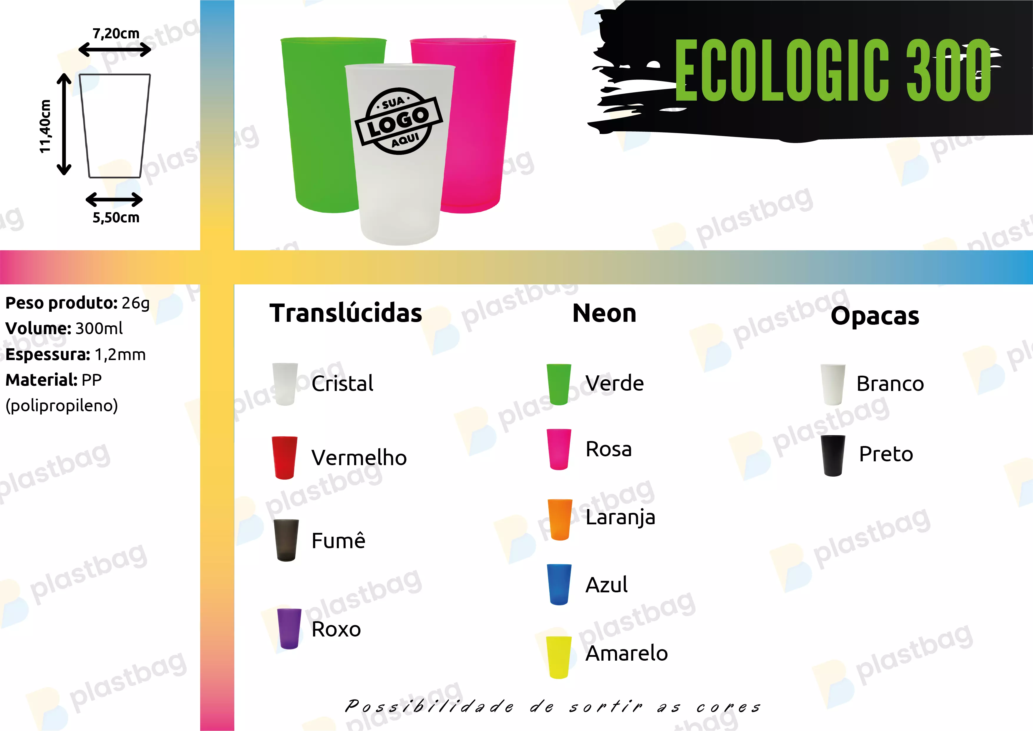 Copo Ecologic 300 Personalizado
