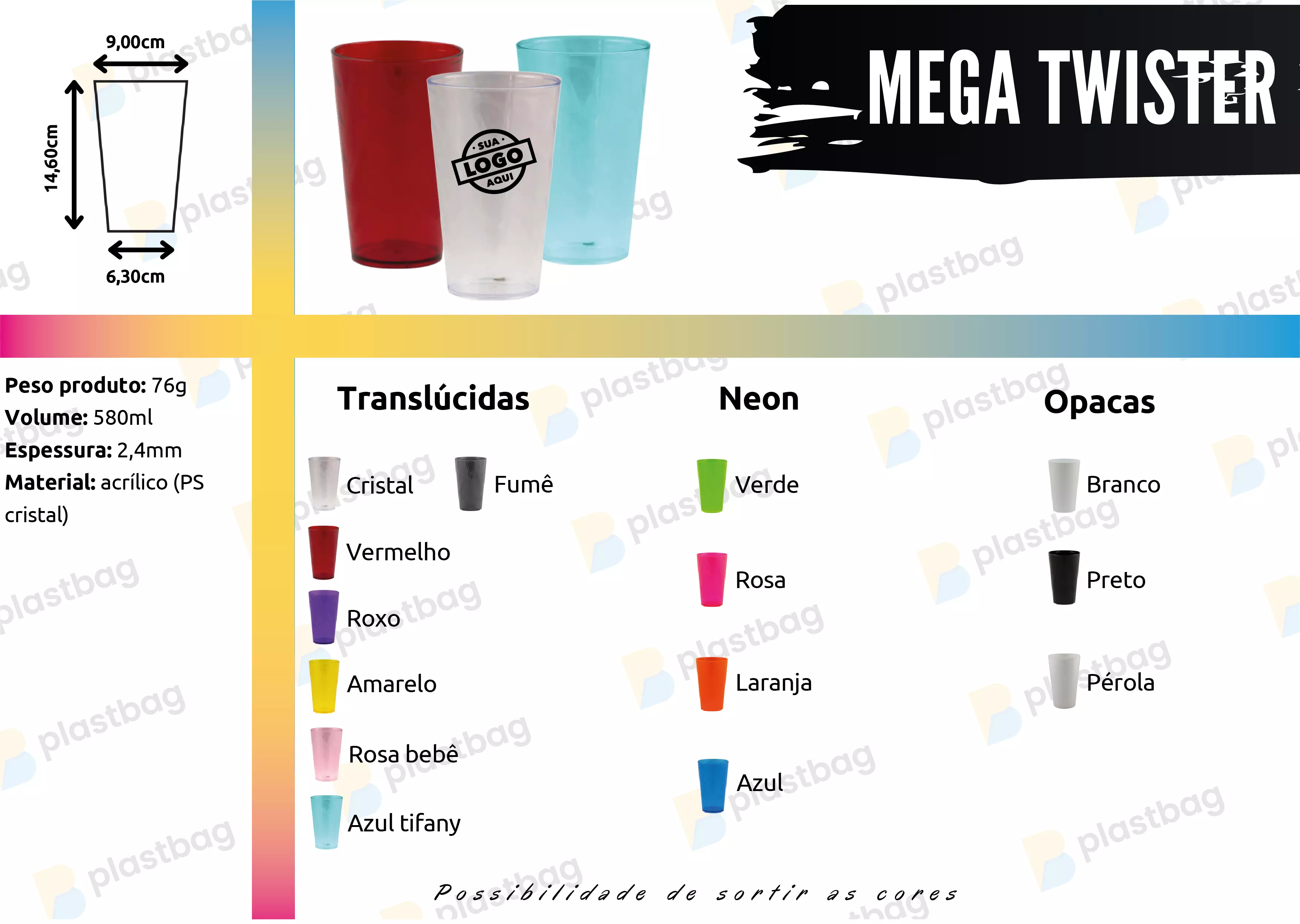 Copo Mega Twister Personalizado